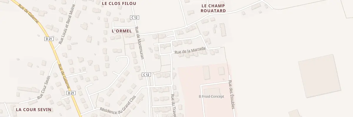 Plan du 2 Rue de la Marzelle à Romillé