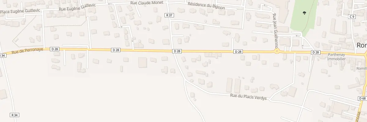 Plan du 1 Rue du Placis-Verdys à Romillé
