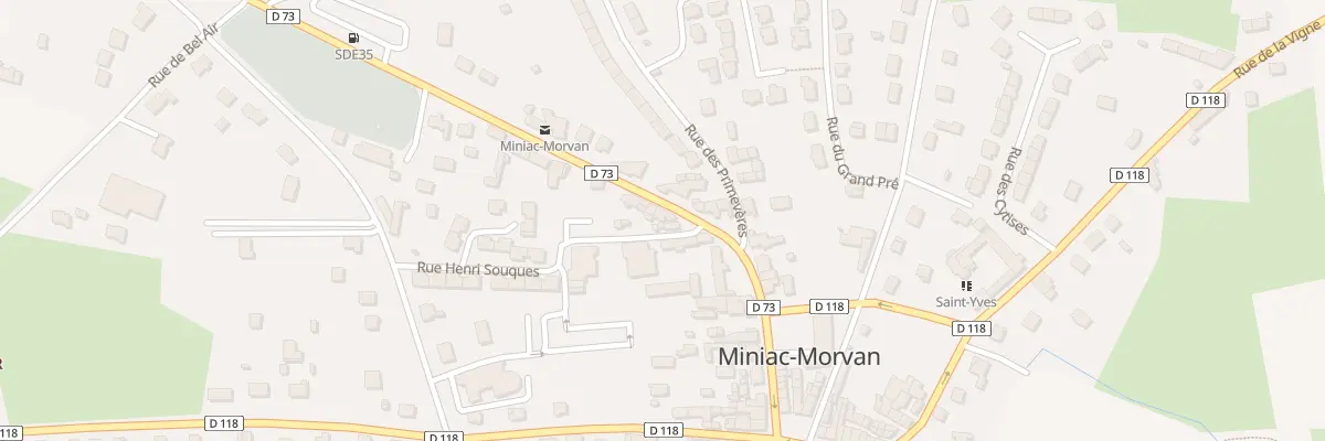 Plan du 5 Rue de la Poste à Miniac-Morvan