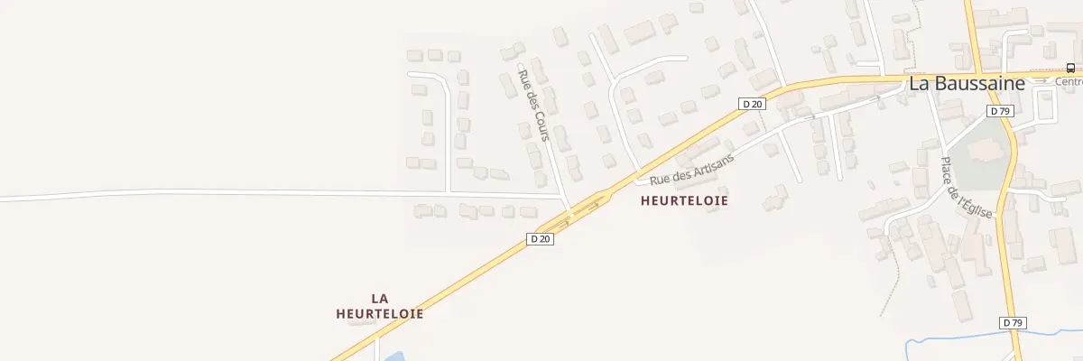 Plan du 1 Rue des Cours à La Baussaine