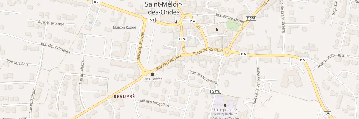 Plan du 1 Rue de Bellevue à Saint-Méloir-des-Ondes