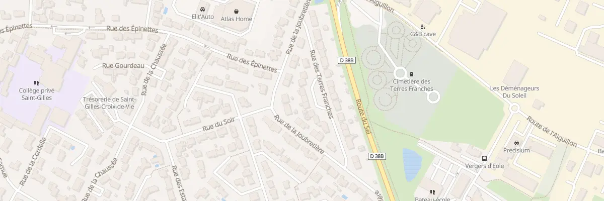 Plan du 12 Rue des terres franches à Saint-Gilles-Croix-de-Vie