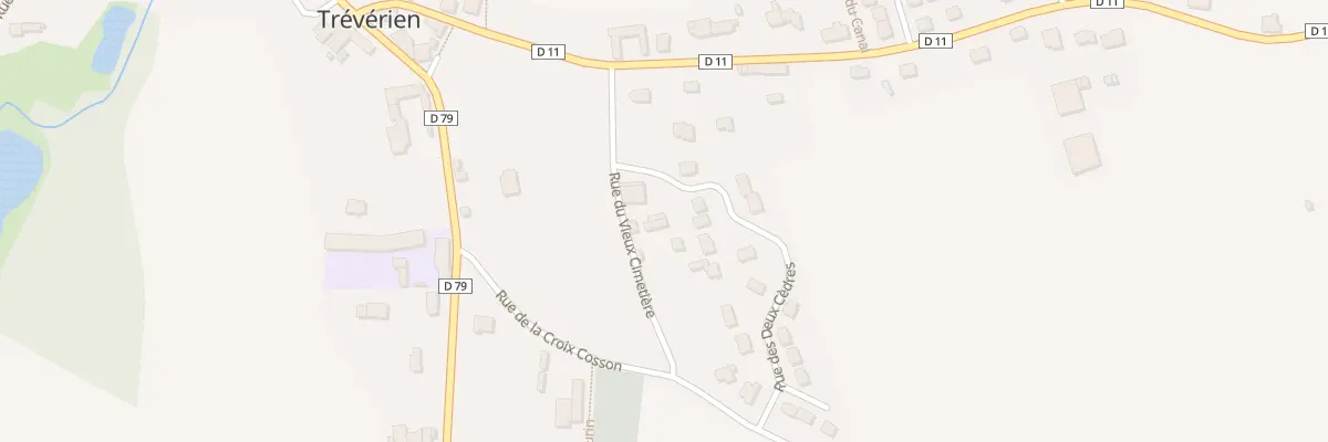 Plan du 2 Rue du Vieux Cimetière à Trévérien