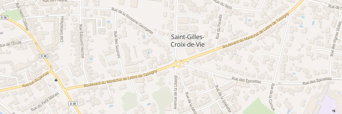 Plan du 35 Bd du Mal de Lattre à Saint-Gilles-Croix-de-Vie