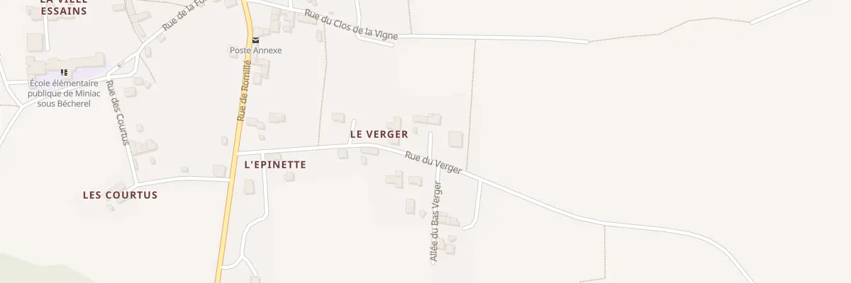 Plan du 13 Rue du Verger à Miniac-sous-Bécherel