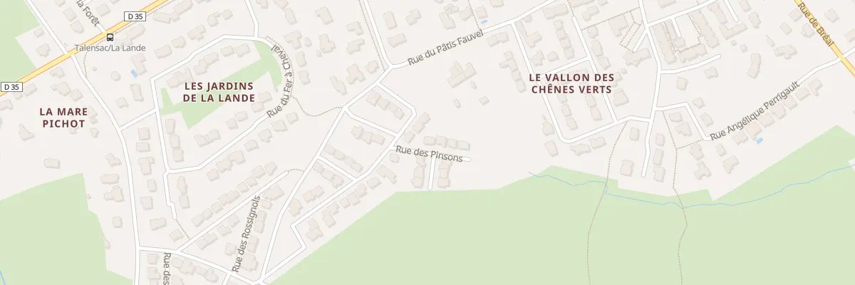 Plan du 1 Rue des Pinsons à Talensac