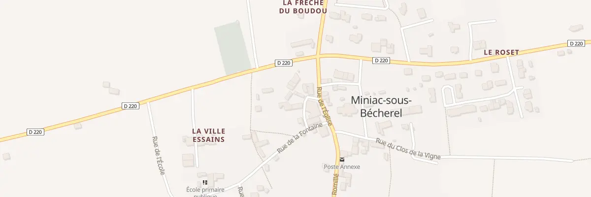 Plan du 5 Pas de la Cour d’Ahault à Miniac-sous-Bécherel