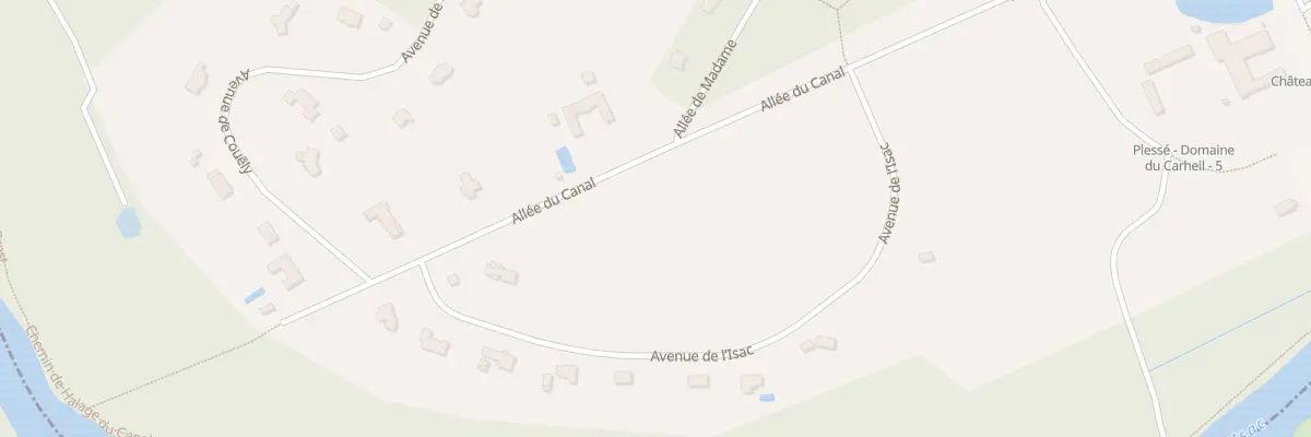 Plan du 7 All du Canal Dom de Carheil à Plessé
