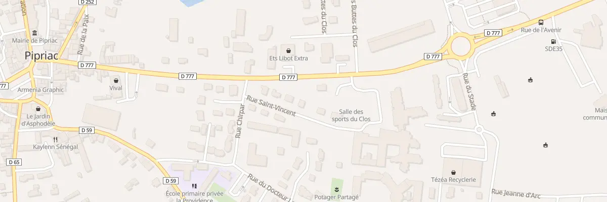 Plan du 7 Rue Saint Vincent à Pipriac