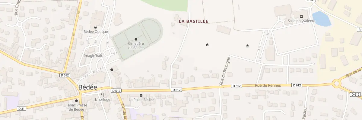 Plan du 4 Rue DE LA BASTILLE à Bédée