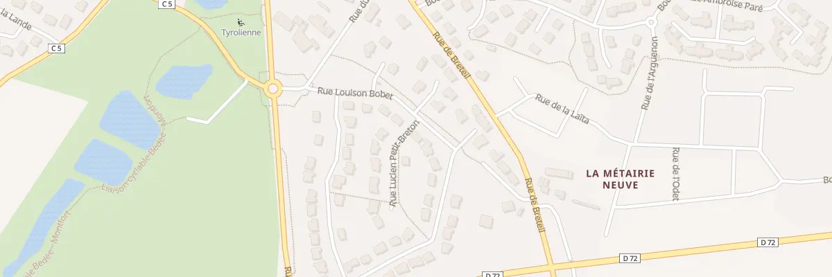 Plan du 10 Rue LOUISON BOBET à Bédée
