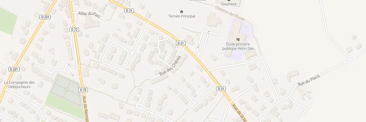 Plan du 3 Rue des Chênes à Irodouër