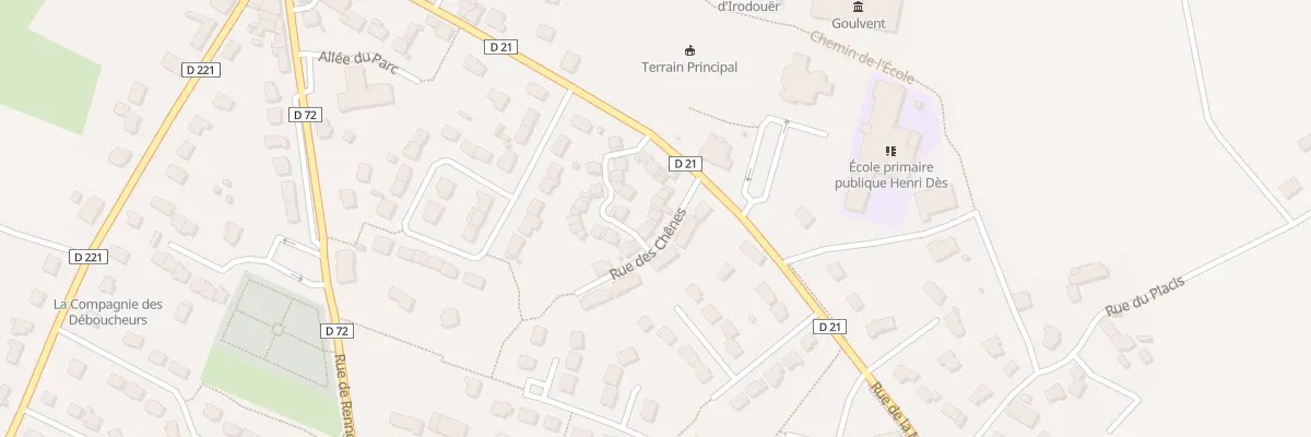 Plan du 8 Rue des Chênes à Irodouër