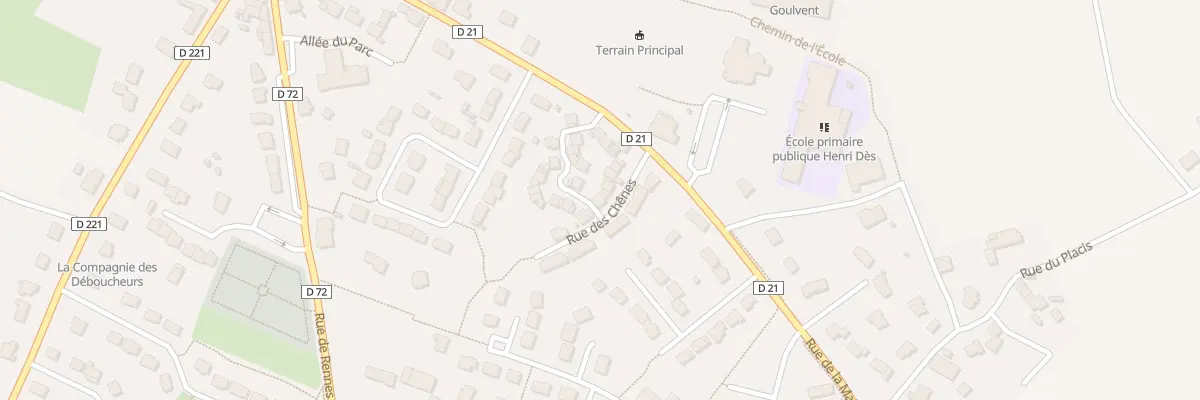 Plan du 10 Rue des Chênes à Irodouër
