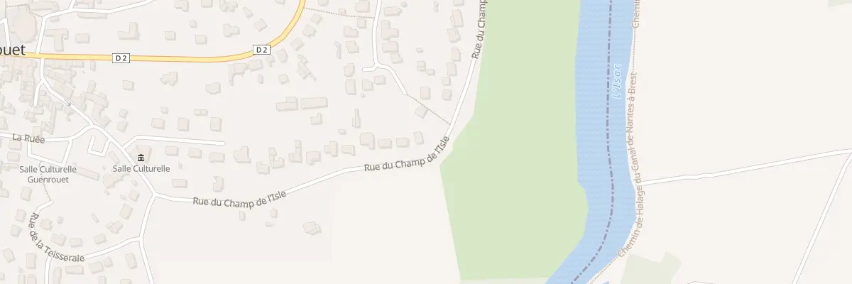 Plan du 23 Rue du Champ de l’Isle à Guenrouet