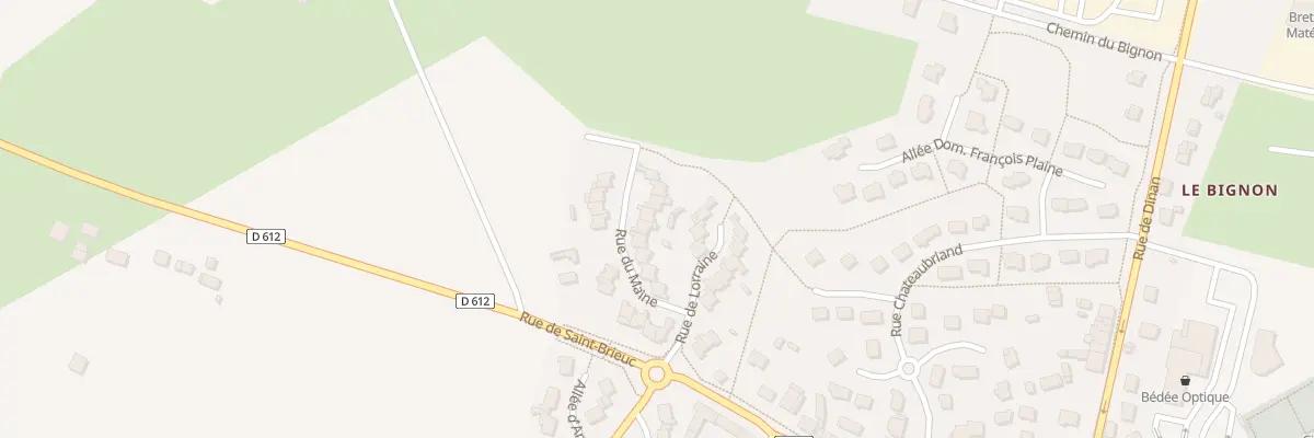 Plan du 10 Rue DU MAINE à Bédée