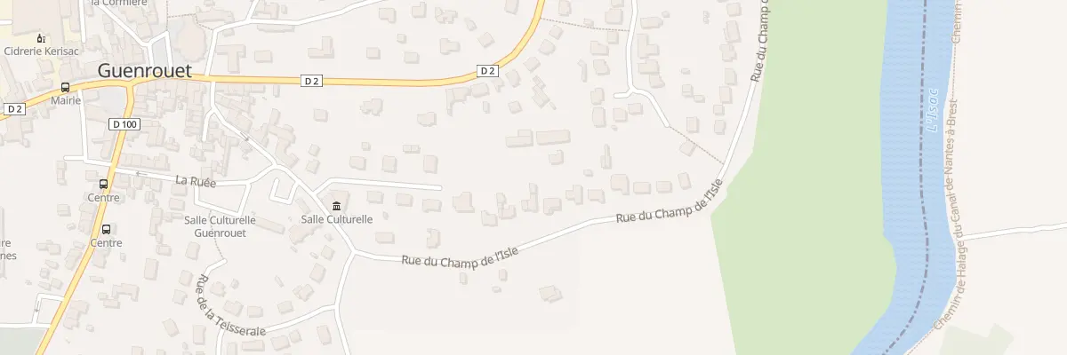 Plan du 9 Rue du Champ de l’Isle à Guenrouet