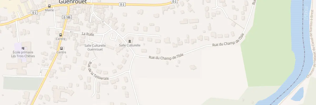 Plan du 2 Rue du Champ de l’Isle à Guenrouet