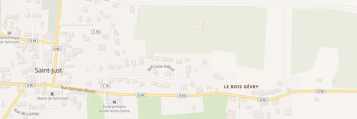 Plan du 12 Rue Lucie Aubrac à Saint-Just