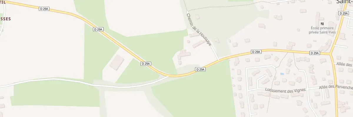 Plan de La Houssaye à Saint-Hélen