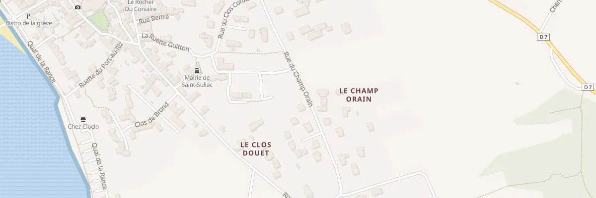 Plan du 9000 Rue de la Porte Barrée à Saint-Suliac