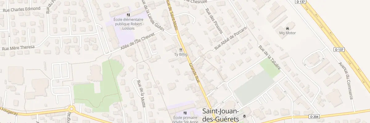 Plan du 25 Gr Grande Rue à Saint-Jouan-des-Guérets