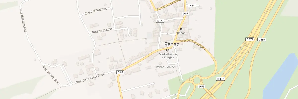 Plan du 1 Rue de la Libération à Renac
