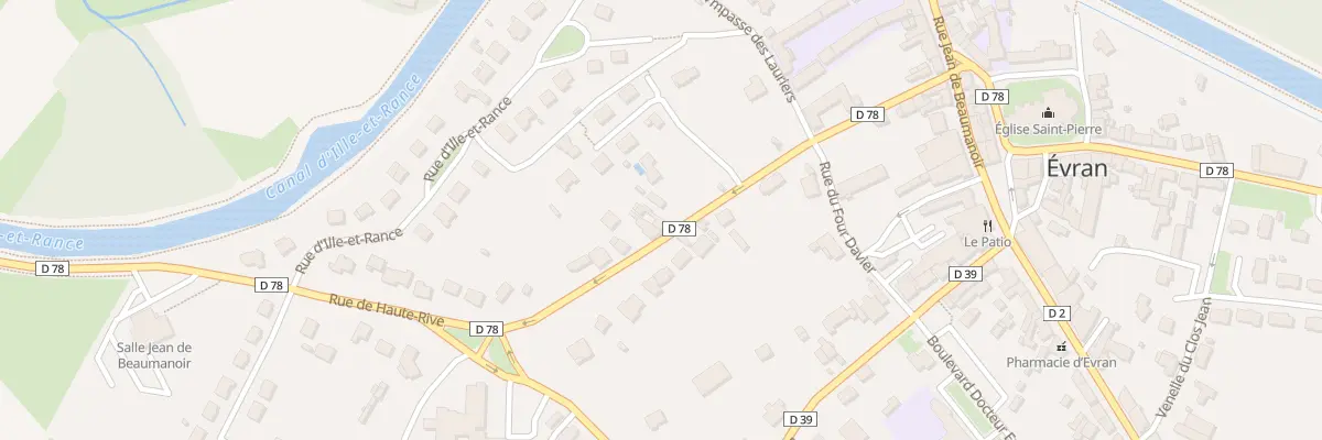 Plan du 12 Rue de Haute Rive à Évran