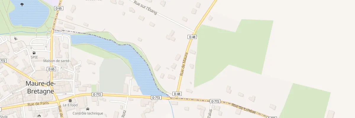 Plan du 44 Rte de Maure à Mernel