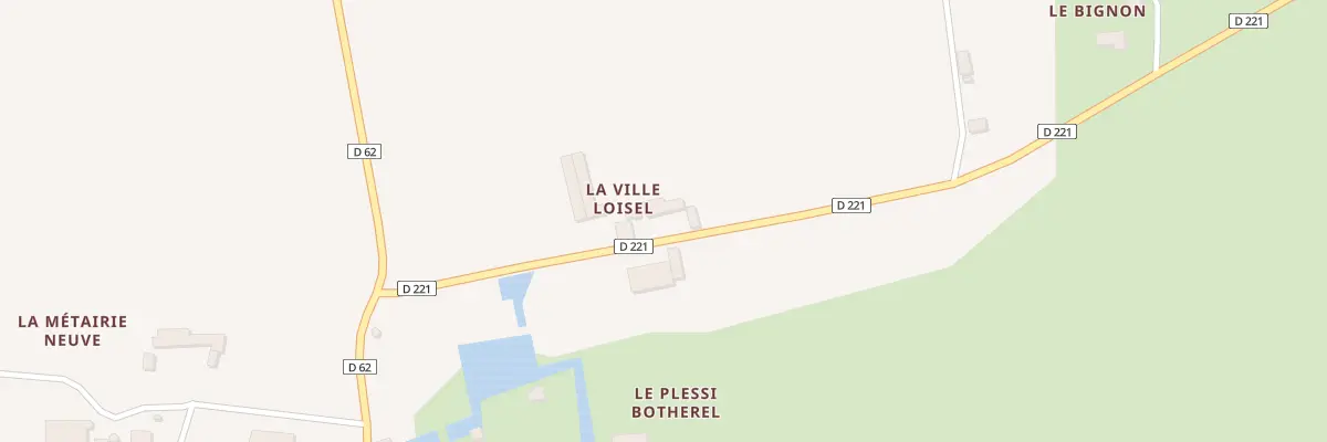 Plan du 3 La Ville Loisel à La Chapelle du Lou du Lac