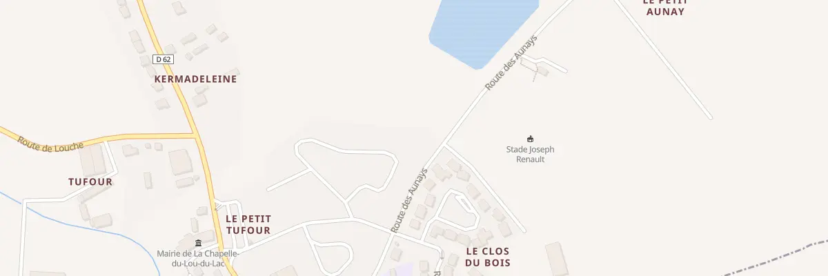 Plan du 16 Rue Mary Piriou à La Chapelle du Lou du Lac