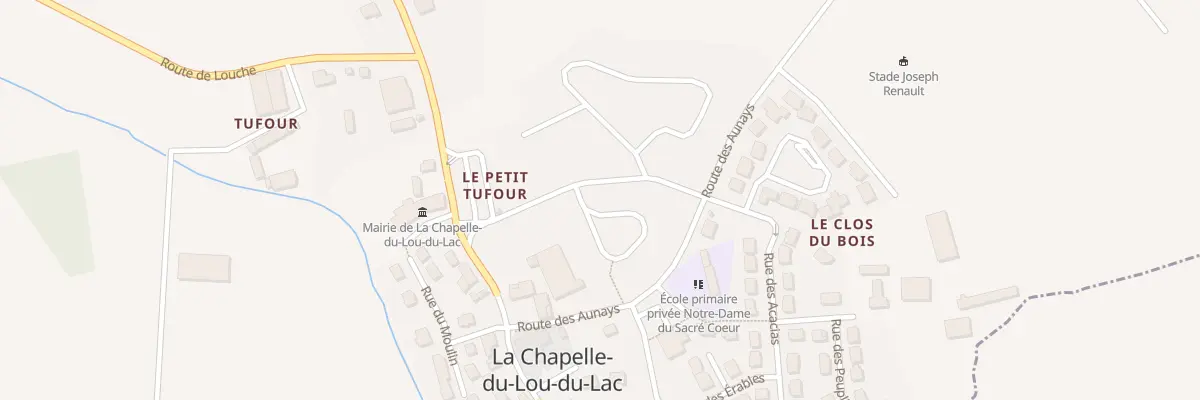 Plan du 11 Rue Alice Pasco à La Chapelle du Lou du Lac