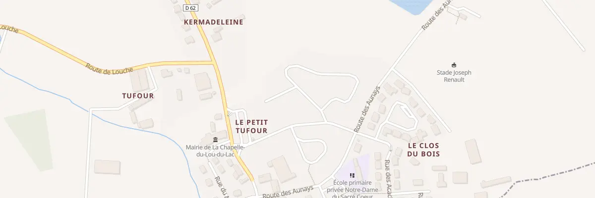 Plan du 1 Rue Simone Lemoigne à La Chapelle du Lou du Lac