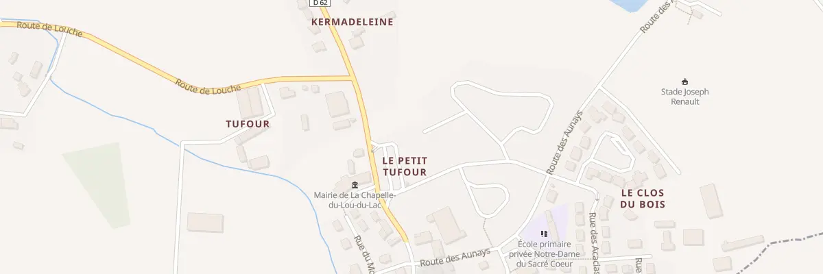 Plan du 5 Rue Simone Lemoigne à La Chapelle du Lou du Lac