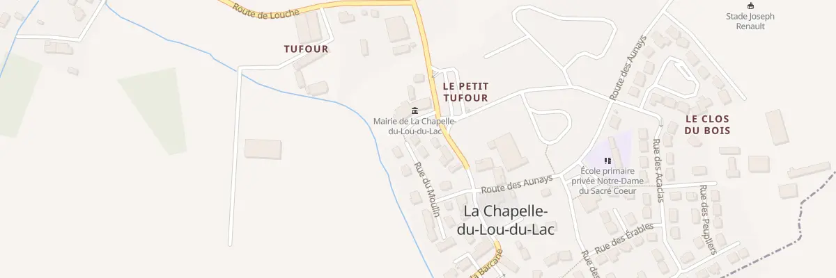 Plan du 6 Rue du Moulin à La Chapelle du Lou du Lac