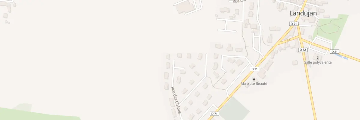 Plan du 10 Rue des Chênes à Landujan