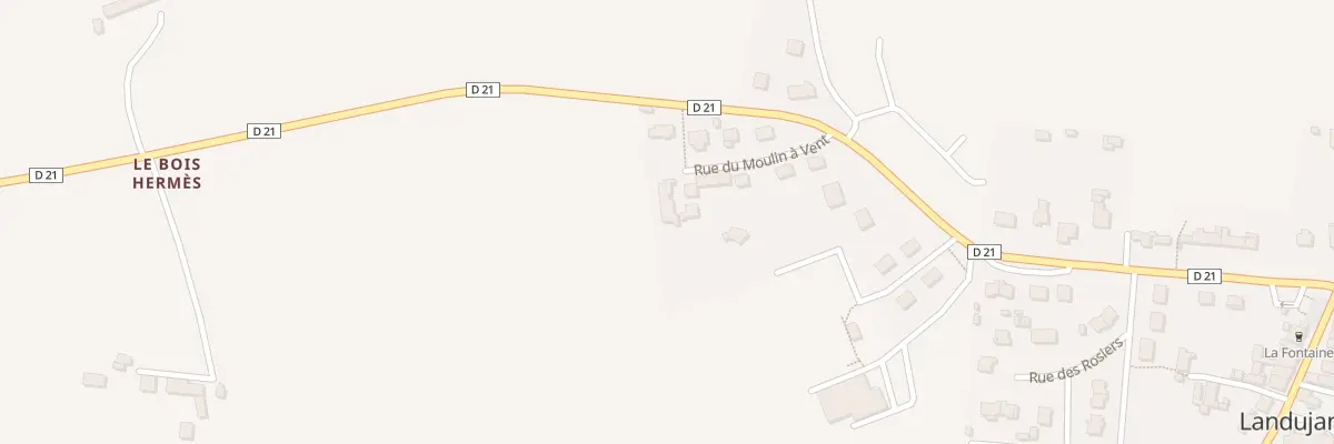 Plan du 14 Rue du Moulin à Vent à Landujan