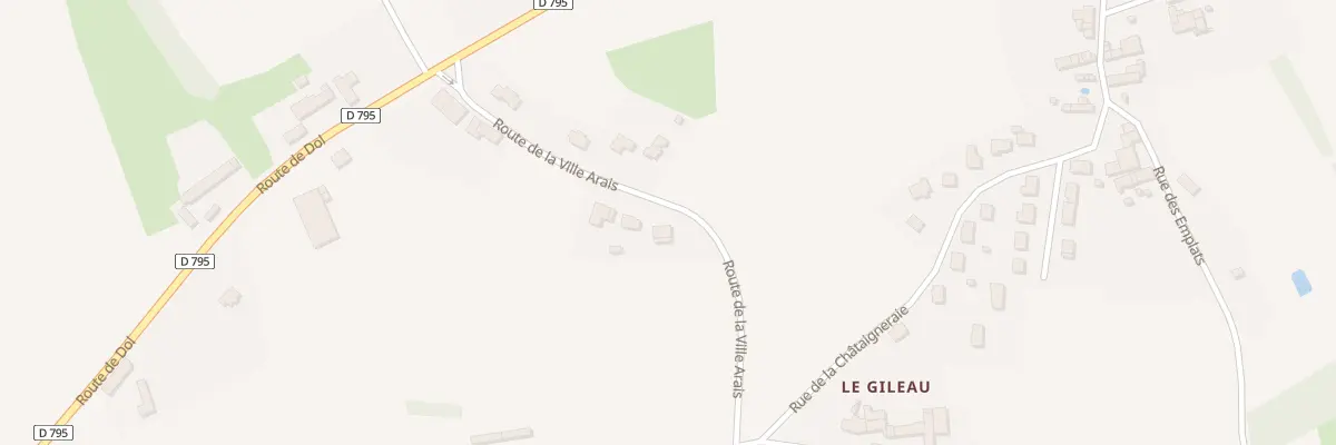 Plan du 91 Rte de la Ville Arais à Lanvallay