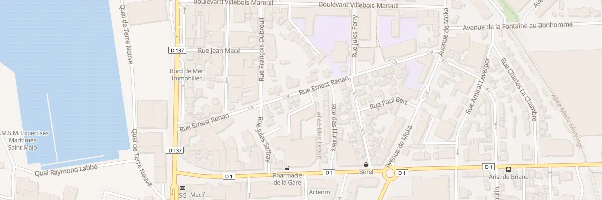 Plan du 22 Rue Ernest Renan à Saint-Malo