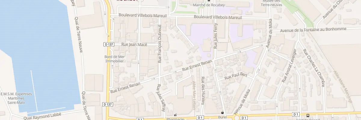 Plan du 25 Rue Ernest Renan à Saint-Malo