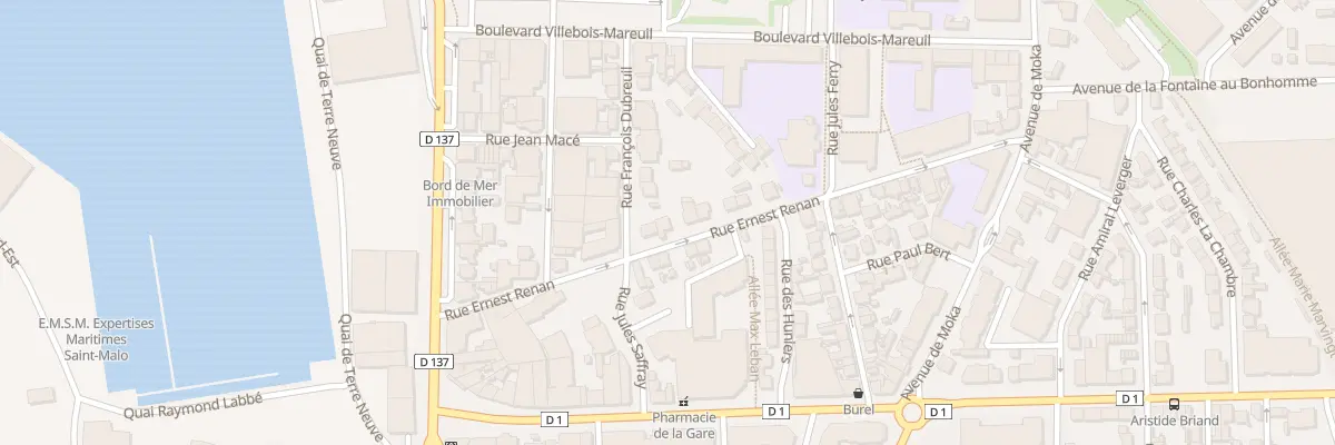 Plan du 21 Rue Ernest Renan à Saint-Malo