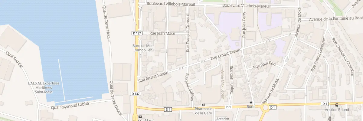Plan du 15 Rue Ernest Renan à Saint-Malo