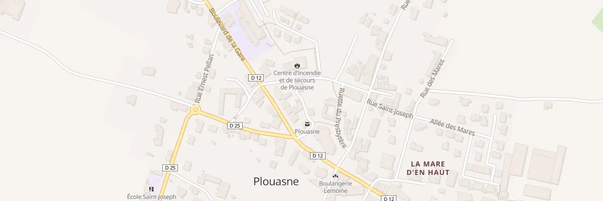 Plan du 2 Pas de la Motte à Plouasne