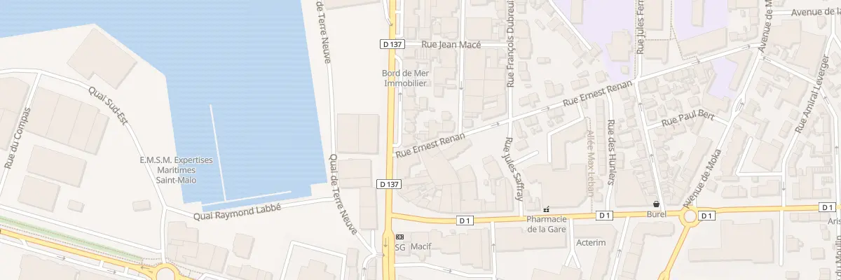 Plan du 3 Rue Ernest Renan à Saint-Malo