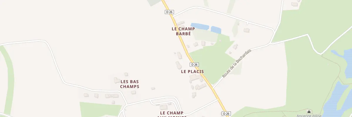 Plan du Placis à Saint-André-des-Eaux