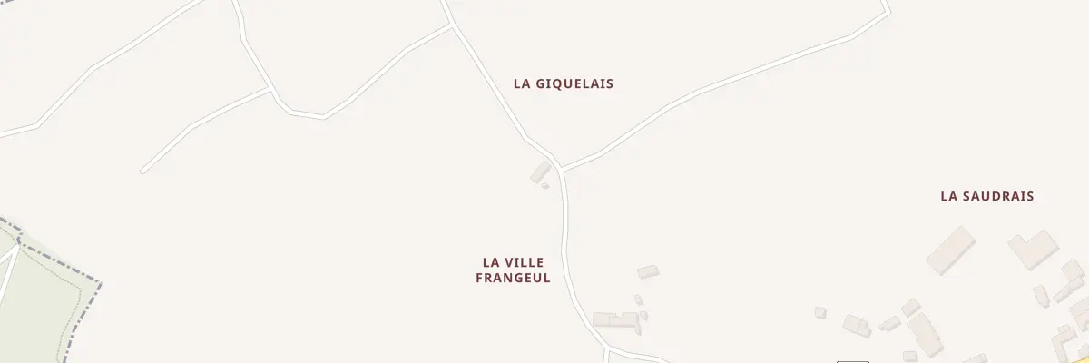 Plan du 1 La Ville Frangeul à La Chapelle du Lou du Lac