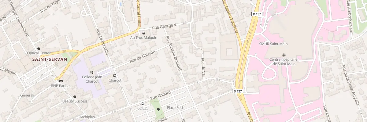 Plan du 21 Rue Eugène Brouard à Saint-Malo