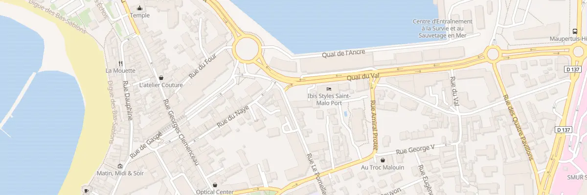 Plan du 2 Quai du Val à Saint-Malo