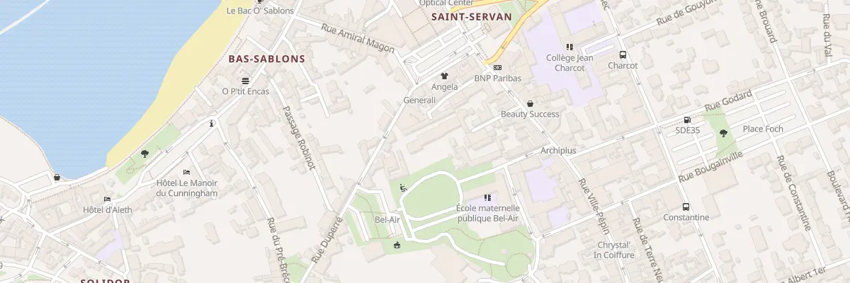 Plan du 11 Rue Duperré à Saint-Malo