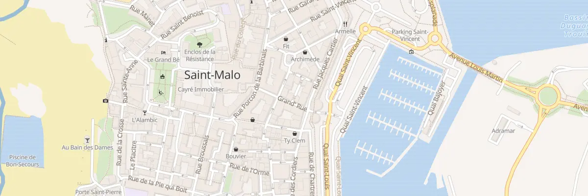 Plan du 1 Rue Traversière à Saint-Malo